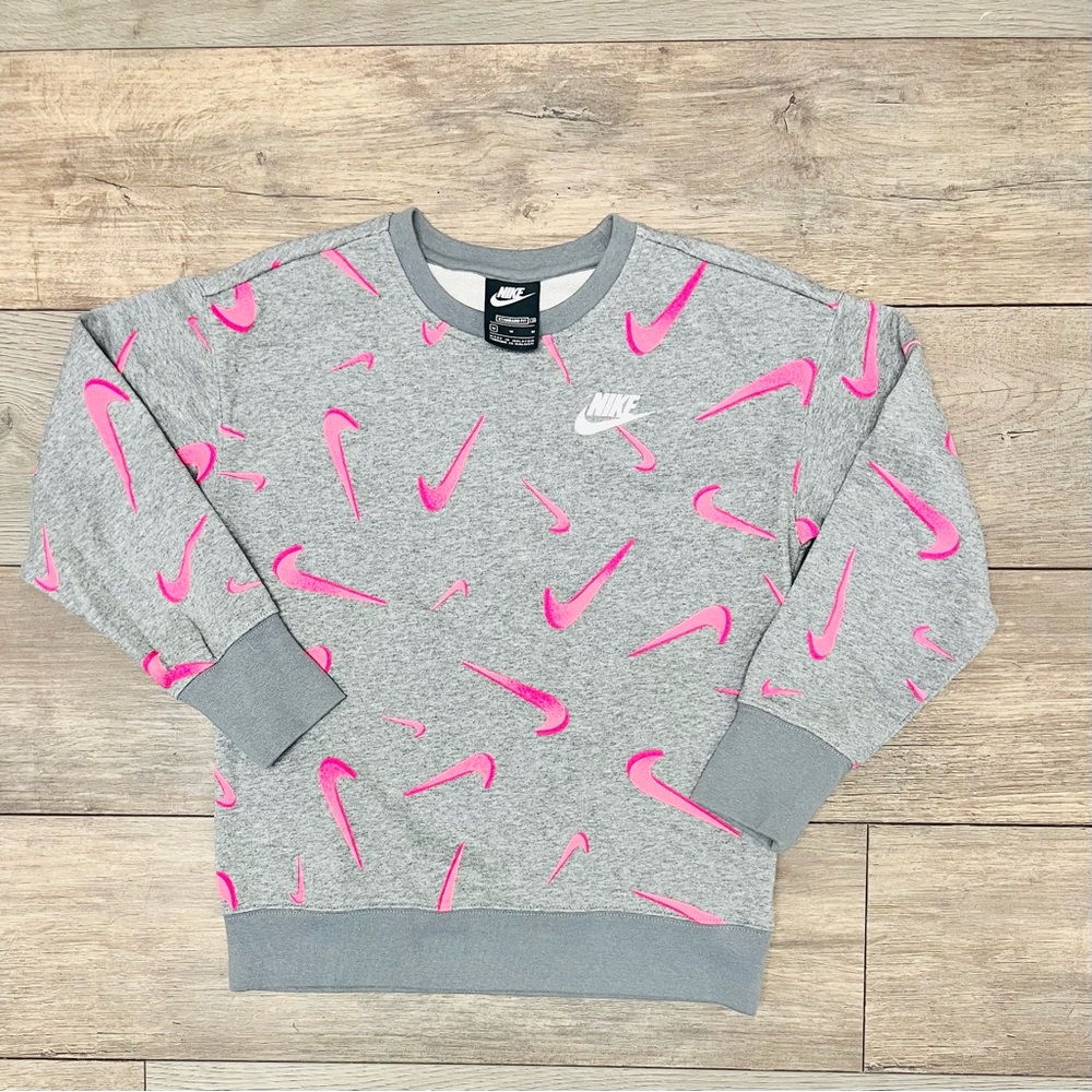 Nike French Terry Printed Crew Jumper – Girls’ Size